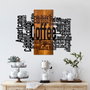 Wallity Coffee Mixed - Accesorio decorativo de pared en nogal y negro